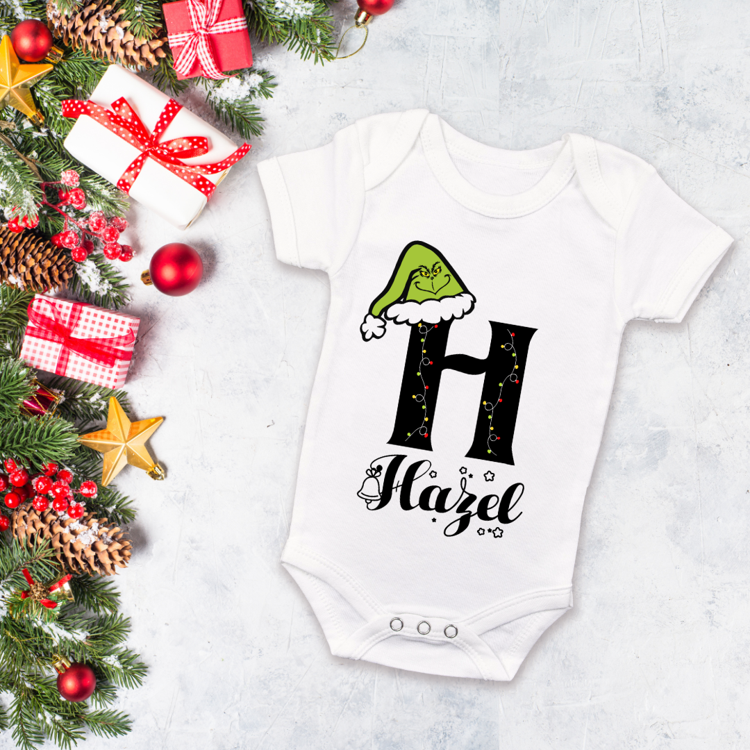 Personalized Holiday Mischief Onesie