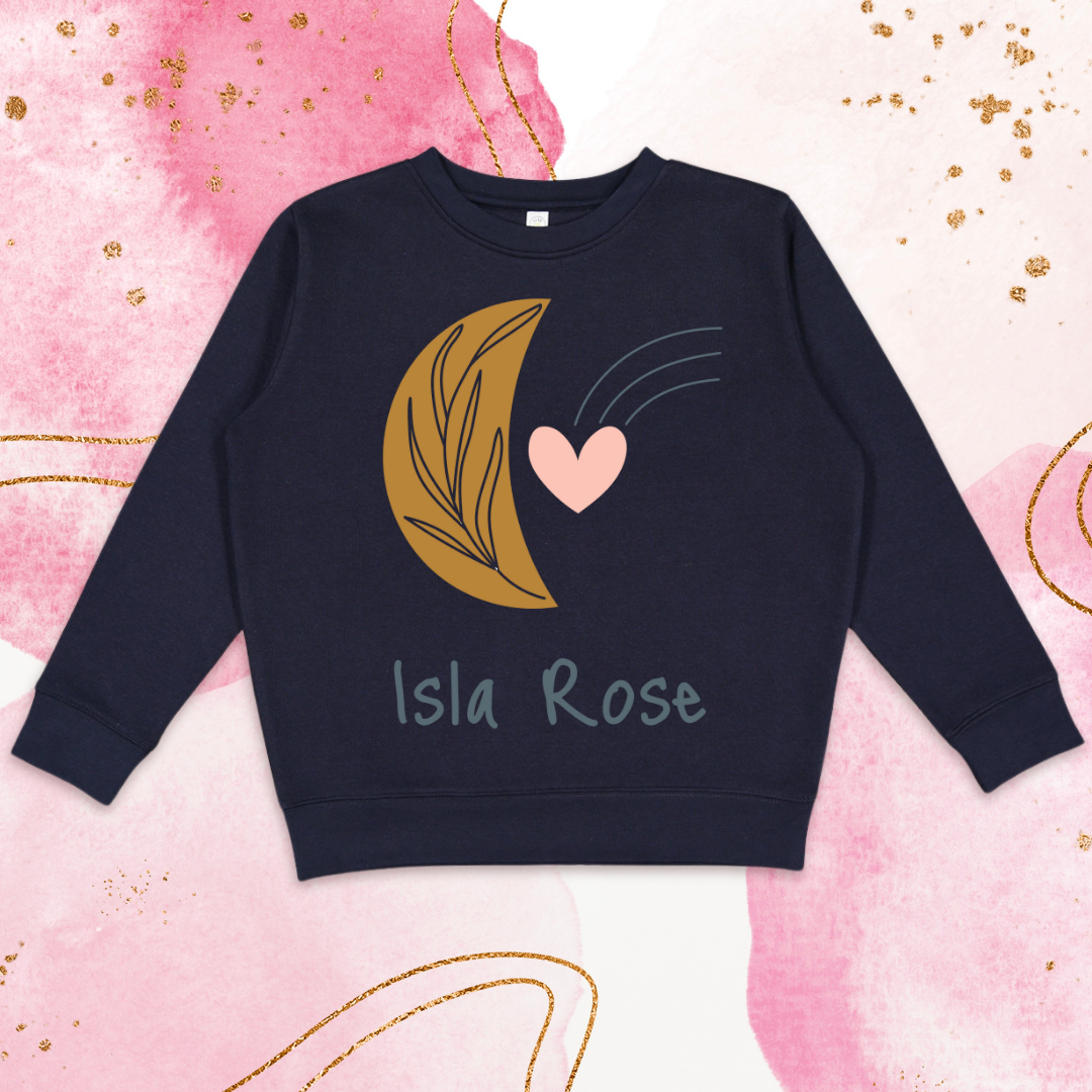 Cute Celestial Love Inspired Personalized Crewneck Sweatshirt