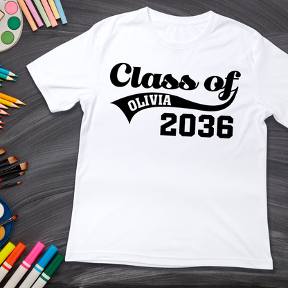 Class of 2036 Back to School Vintage Swoosh T-shirt