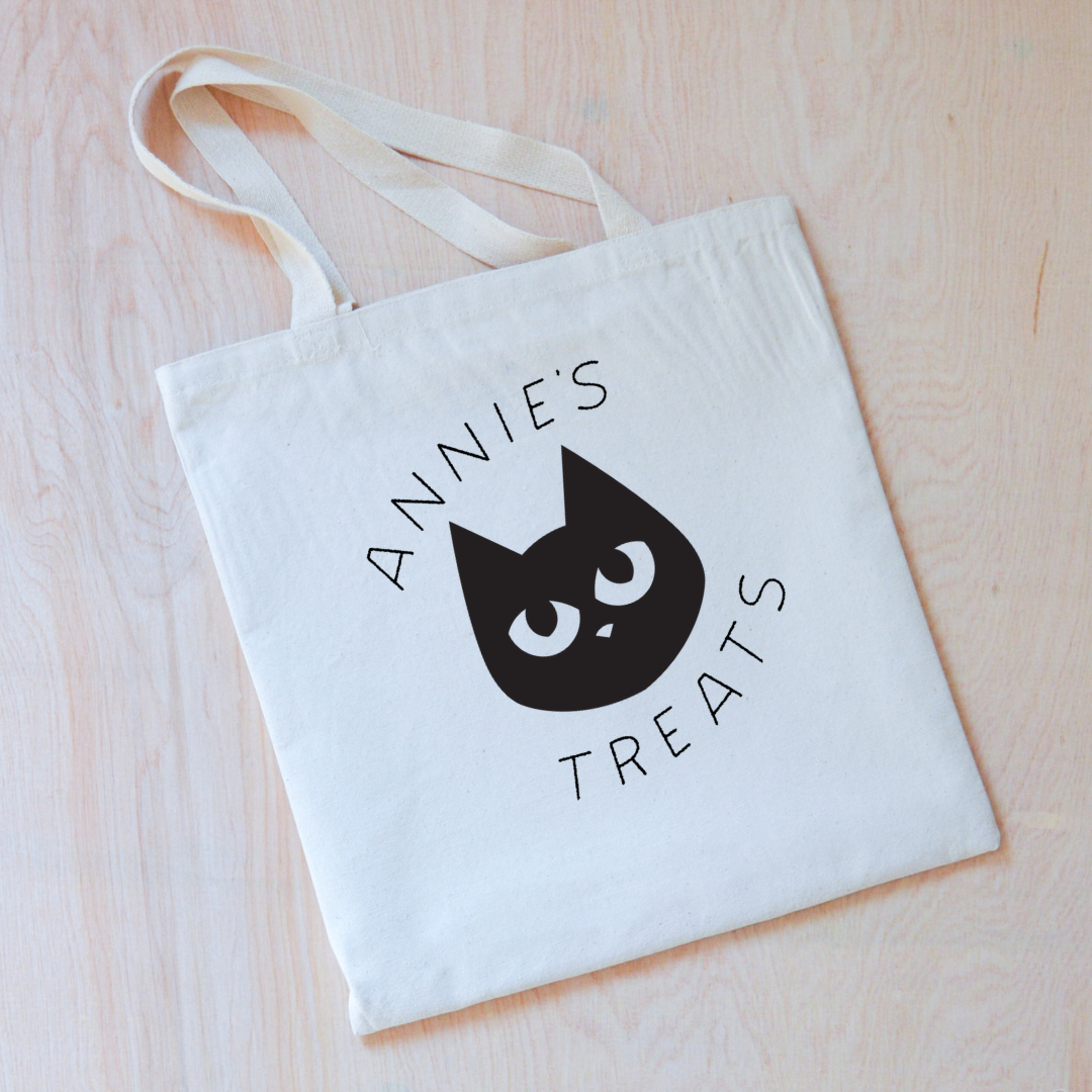 Personalized Black Cat Halloween Treats Tote