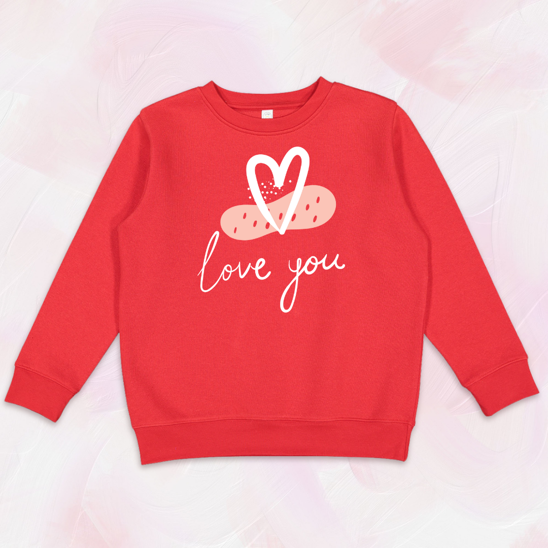 Love You Valentine's Crewneck Sweatshirt