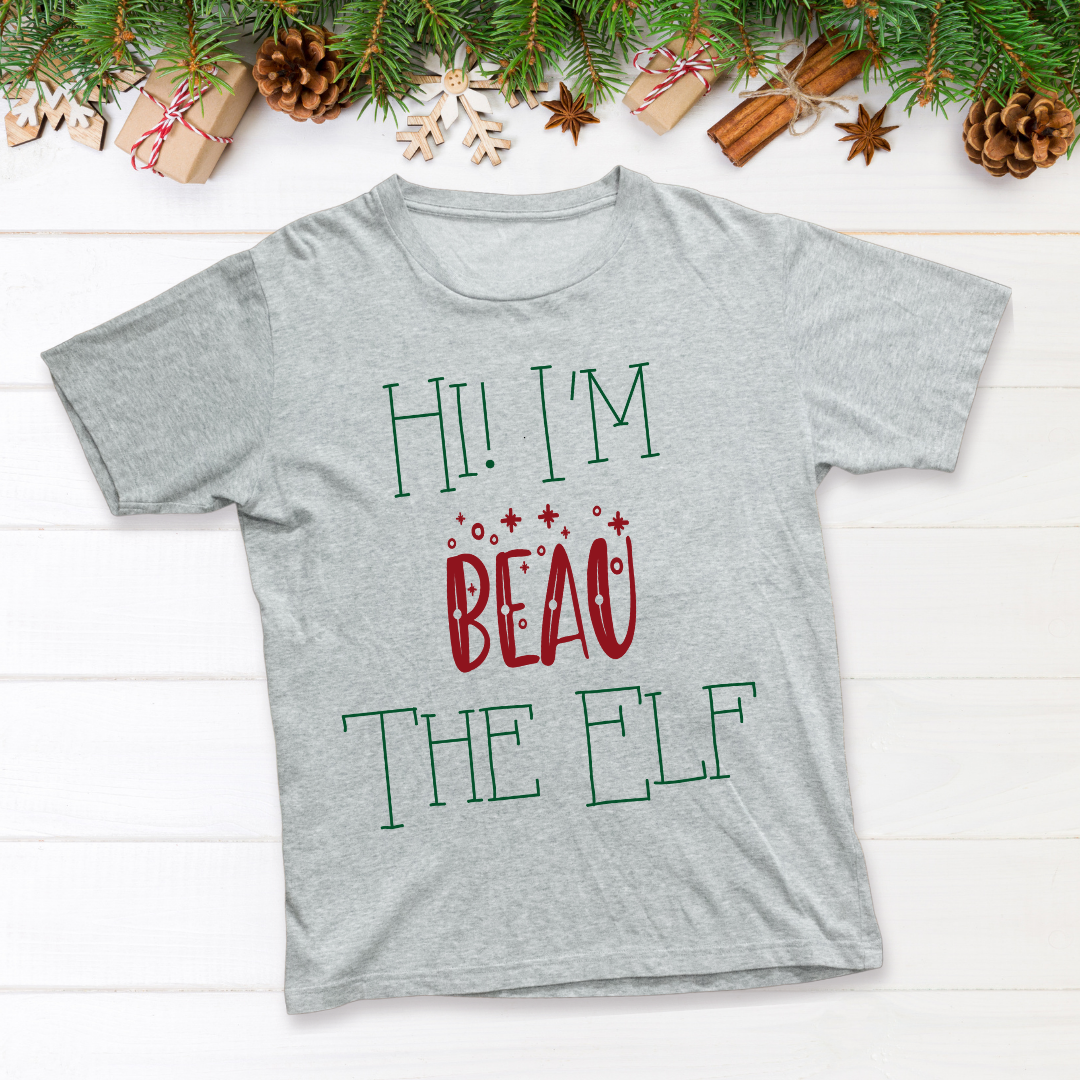 Hi I'm the Elf Personalized Holiday T-Shirt