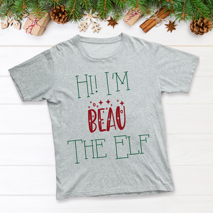 Hi I'm the Elf Personalized Holiday T-Shirt