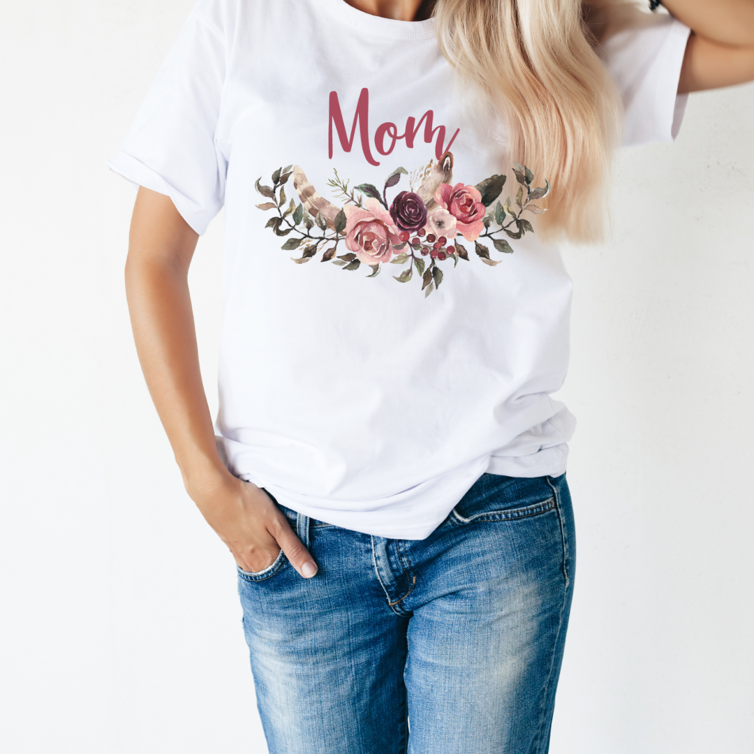 Adult Floral Boho Personalized T-Shirt