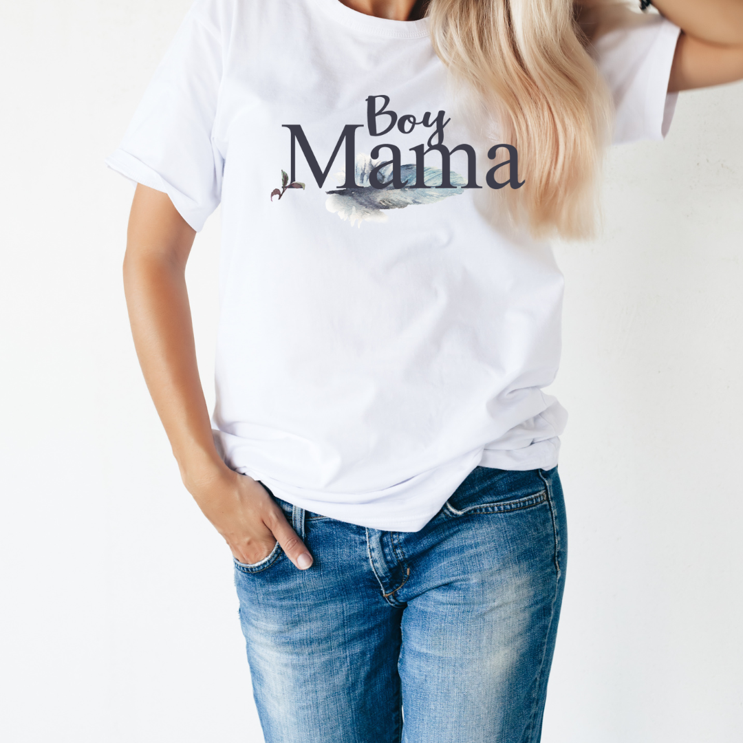 Boy Mom Boho Personalized T-Shirt