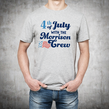 Adult Personalized 4th of July Crew T-Shirt