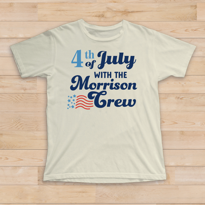 Adult Personalized 4th of July Crew T-Shirt