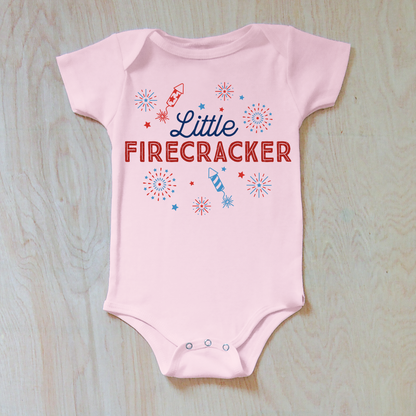 Little Firecracker 4th of July Baby Onesie