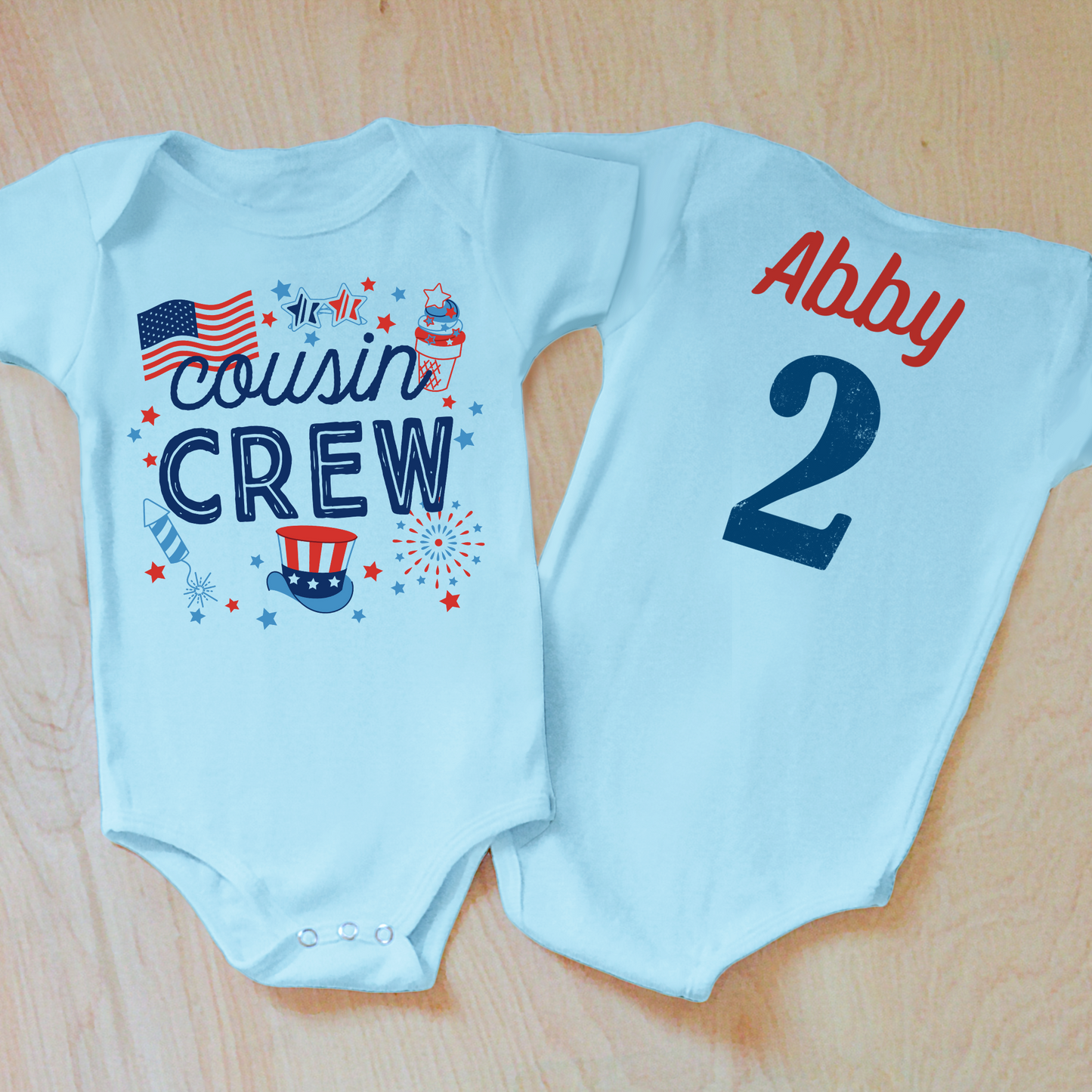 Personalized Cousin Crew Onesie