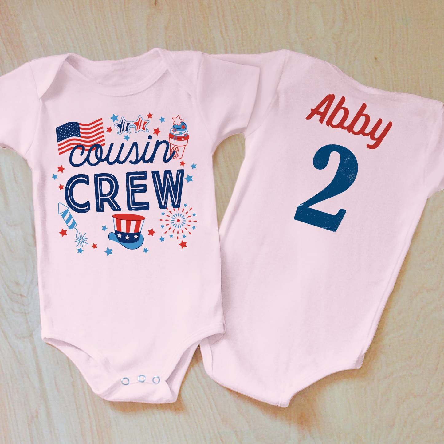 Personalized Cousin Crew Onesie