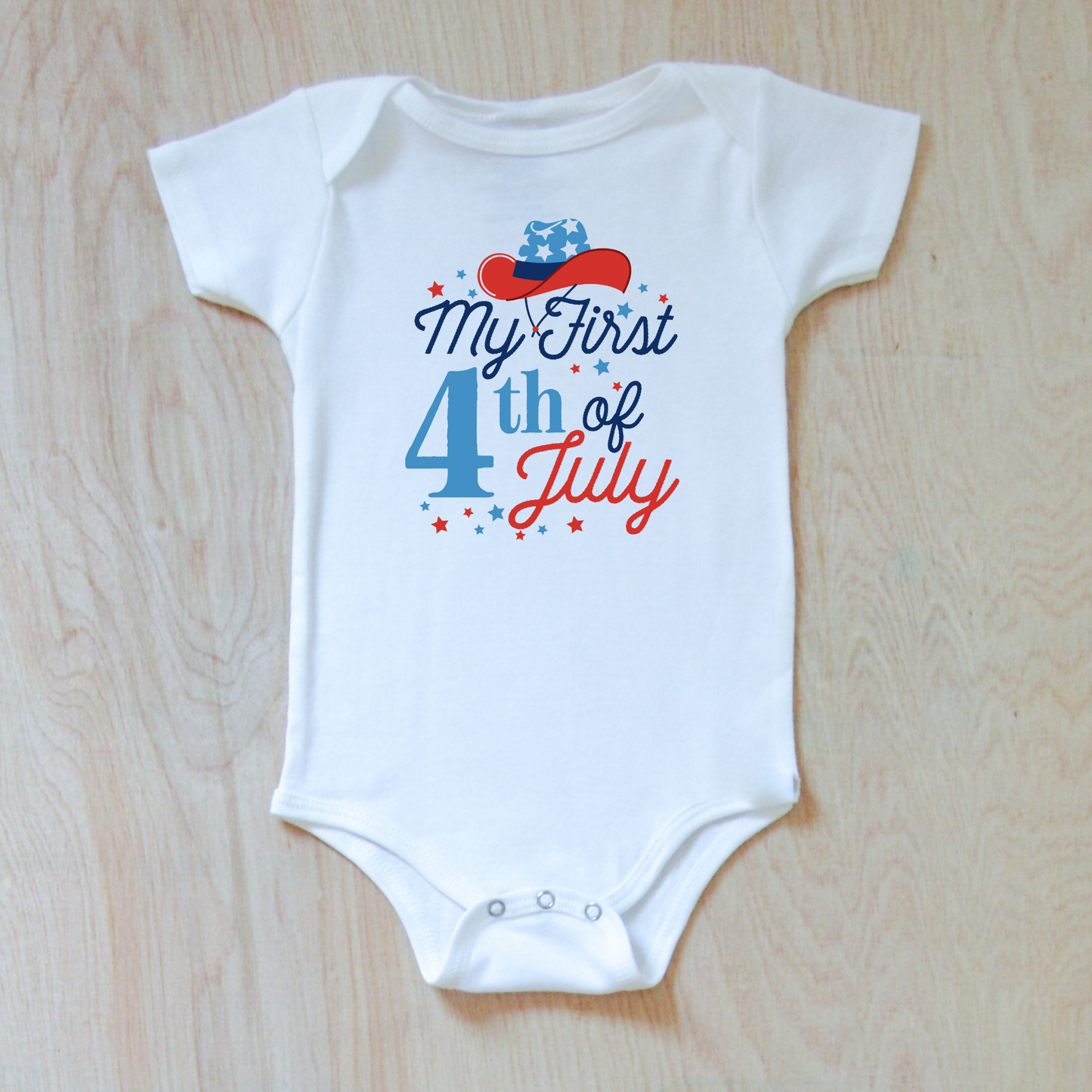 My First 4th of July Baby Onesie