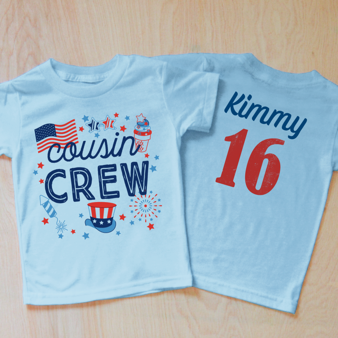 Patriotic 4th of July Cousin Crew Kids T-shirt