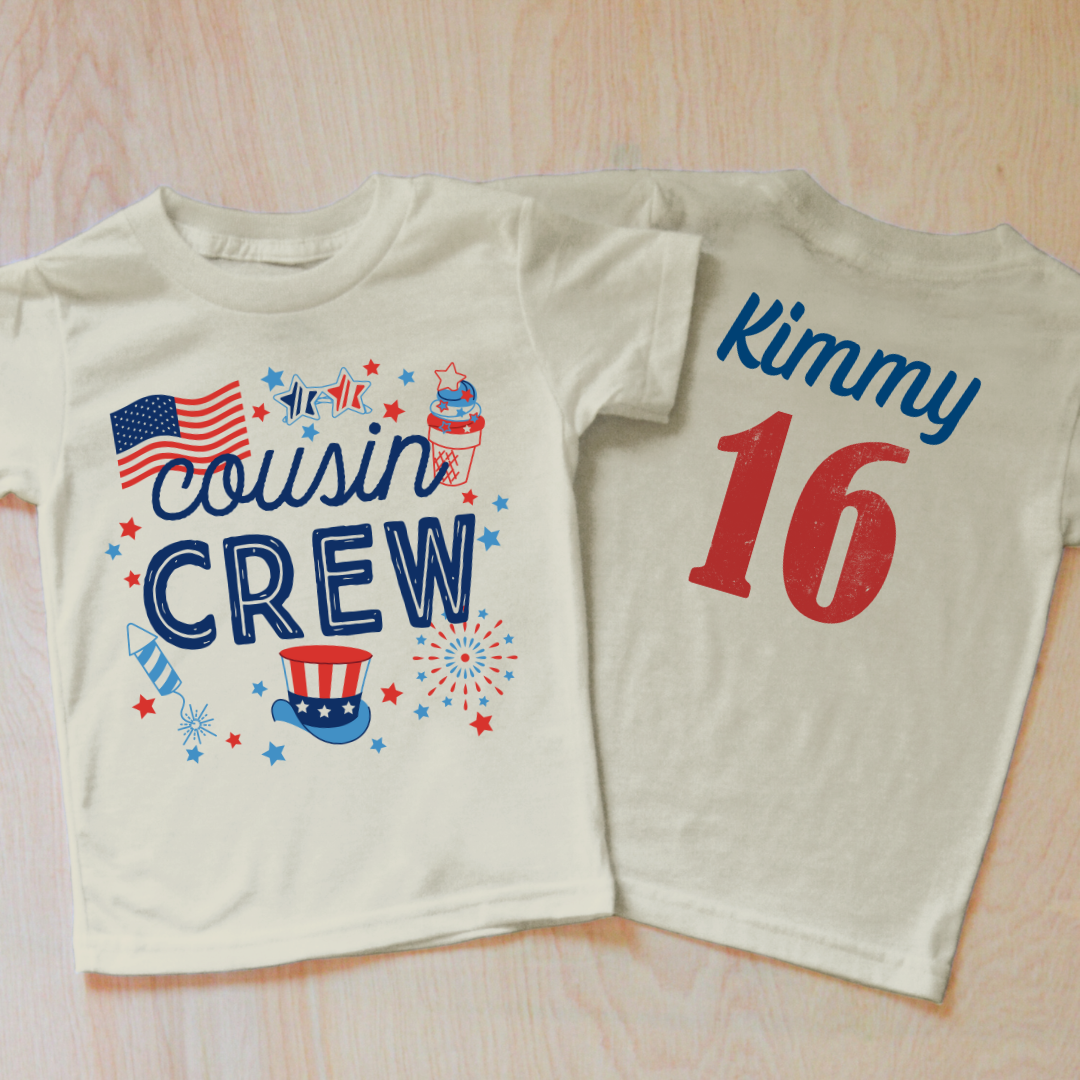 Patriotic 4th of July Cousin Crew Kids T-shirt