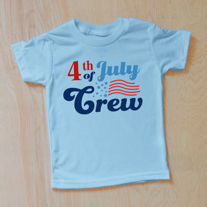 4th of July Crew Kids T-Shirt