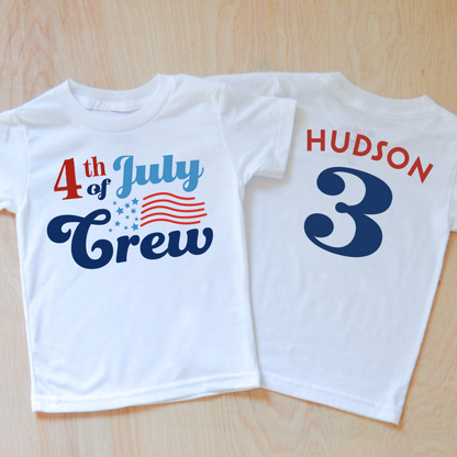 4th of July Crew Kids T-Shirt