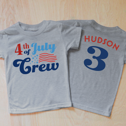 4th of July Crew Kids T-Shirt