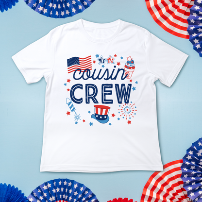 Patriotic 4th of July Cousin Crew Kids T-shirt