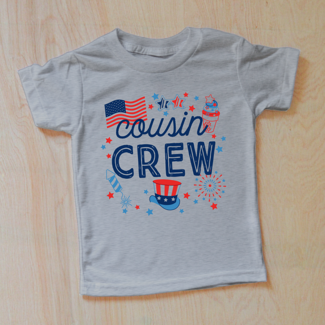 Patriotic 4th of July Cousin Crew Kids T-shirt