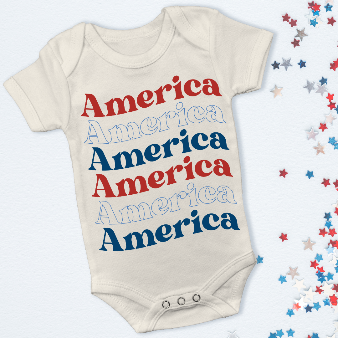 America America America Baby Onesie