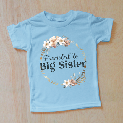 Floral Promoted to Big Sister Bohemian Inspired T-shirt