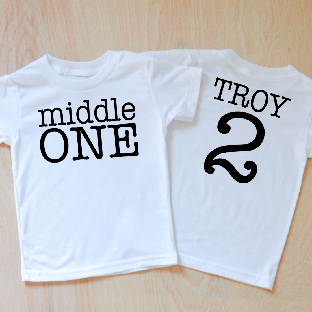 First One, Middle One Kids T-Shirt