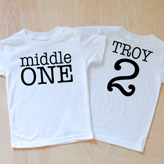 First One, Middle One Kids T-Shirt