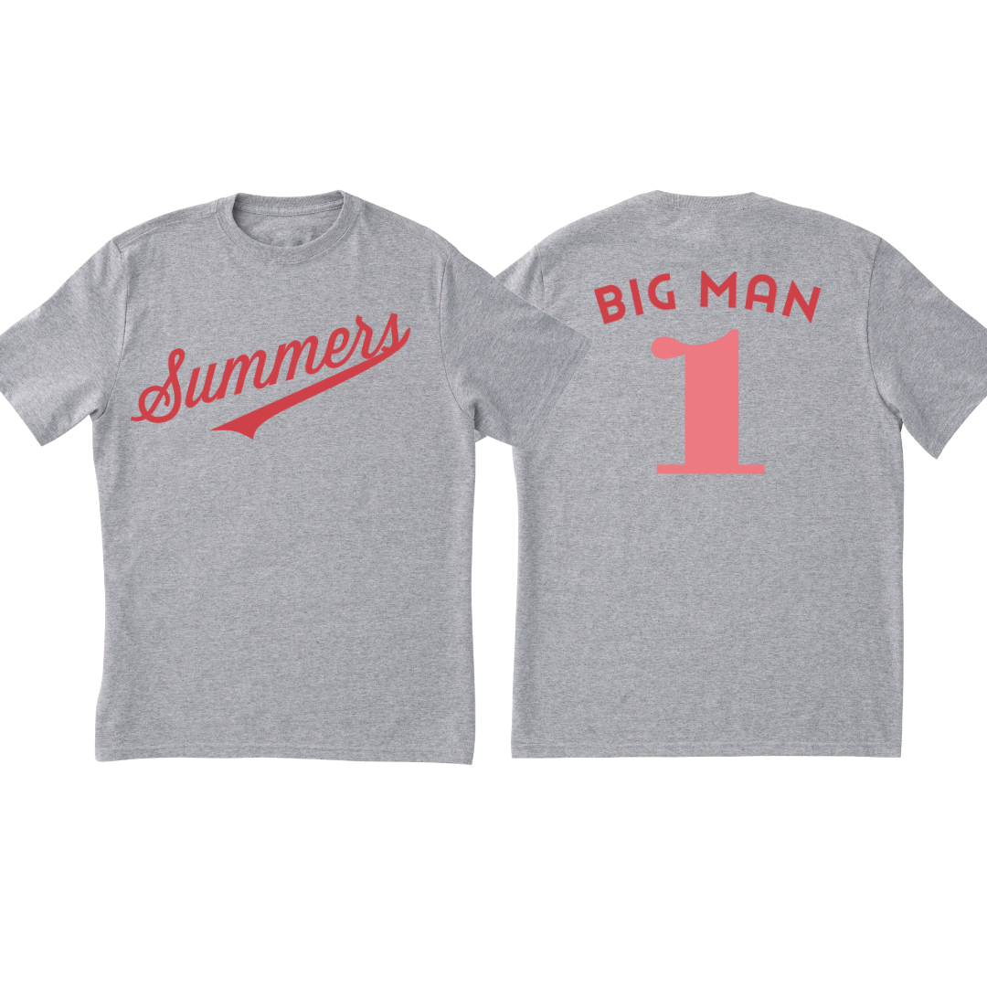 Adult Little League Big Man Personalized Father's Day T-Shirt