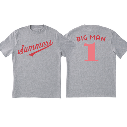 Adult Little League Big Man Personalized Father's Day T-Shirt