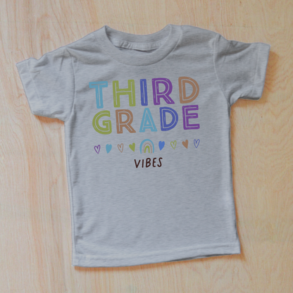 Colorful Back to School Vibes T-Shirt | Choose Colors and Grade