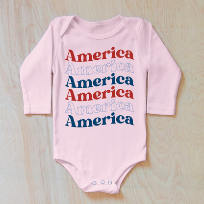 America America America Baby Onesie