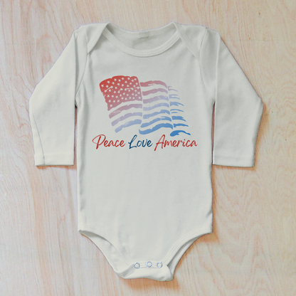 Vintage American Flag Baby Onesie