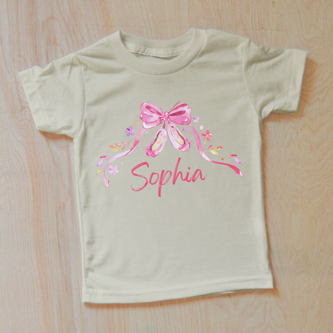 Ballerina Dancer Personalized Kids T-shirt