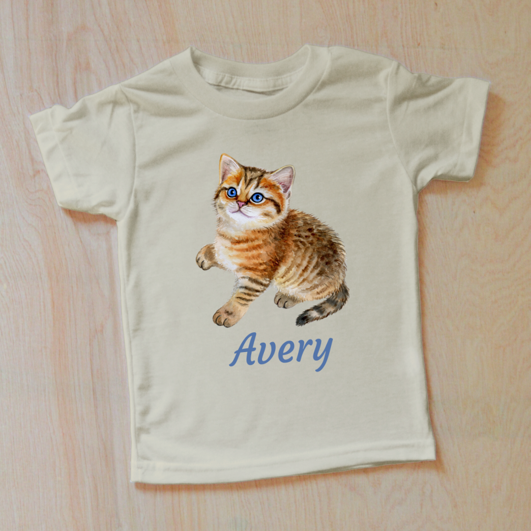 Playful Kitties Personalized Kids T-Shirt