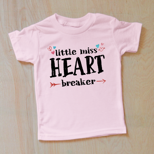 Little Miss Heart Breaker Kid's Valentine's Day T-Shirt