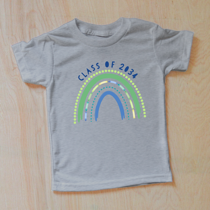 Personalized Rainbow Back to School T-shirt | Choose Colors & Graduation Year