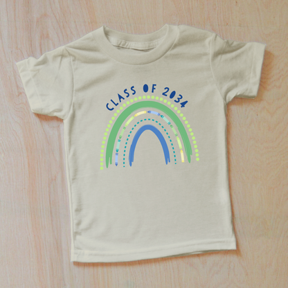 Personalized Rainbow Back to School T-shirt | Choose Colors & Graduation Year