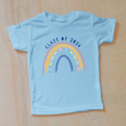 Personalized Rainbow Back to School T-shirt | Choose Colors & Graduation Year