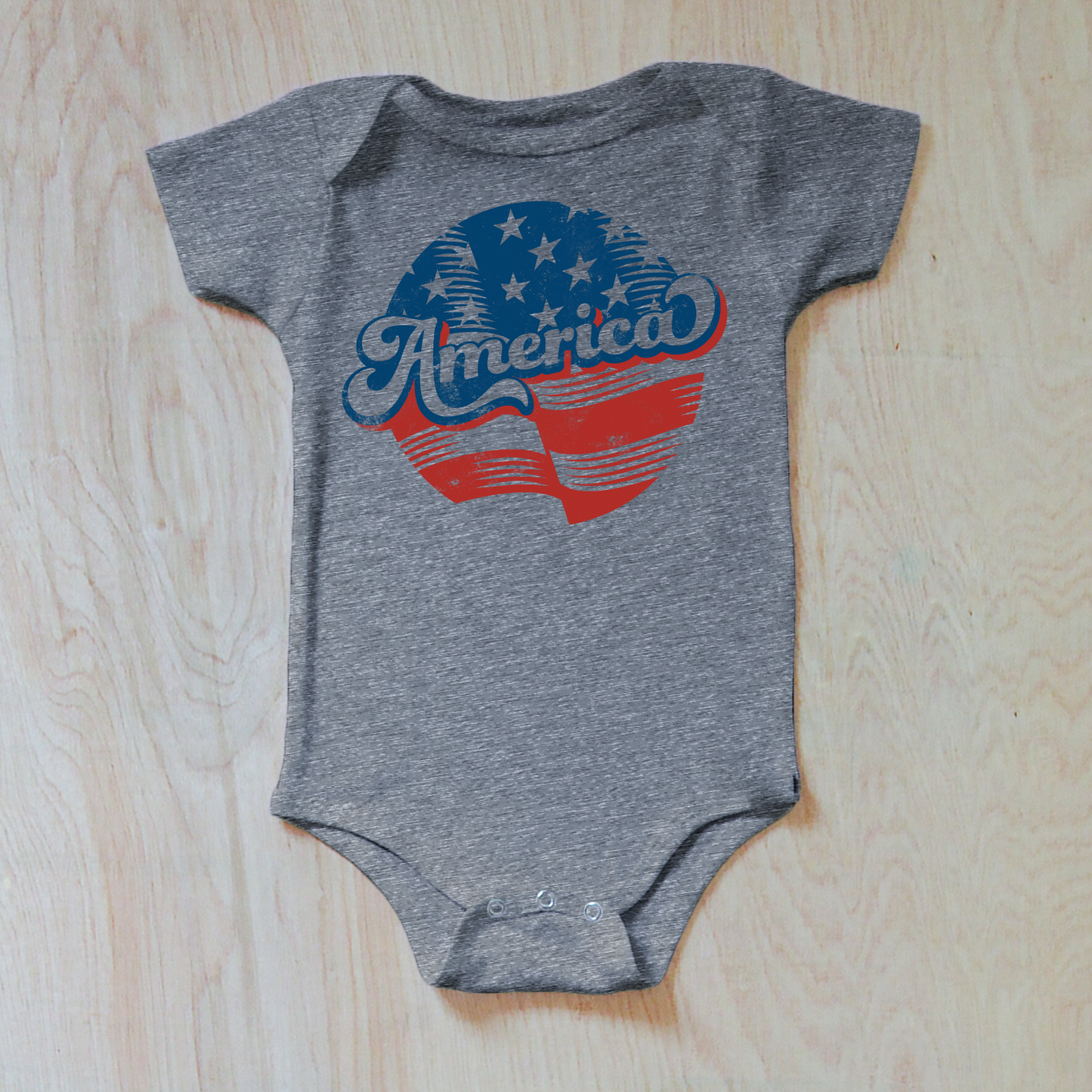 Vintage Retro America Baby Onesie