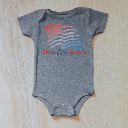 Vintage American Flag Baby Onesie