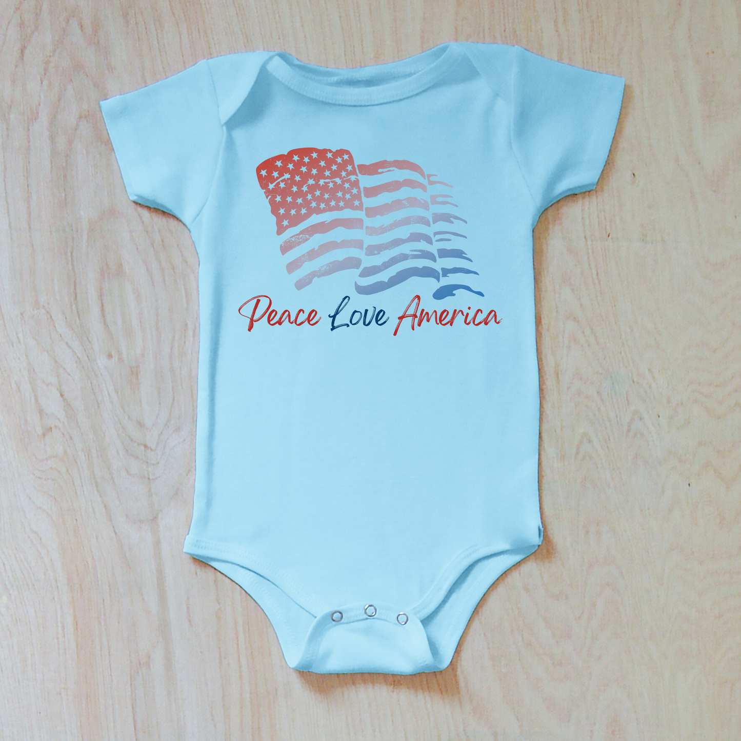 Vintage American Flag Baby Onesie