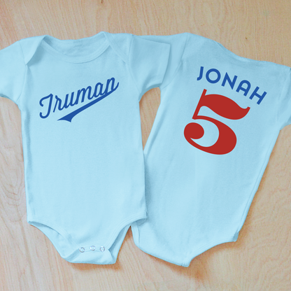 Little League Personalized Onesie