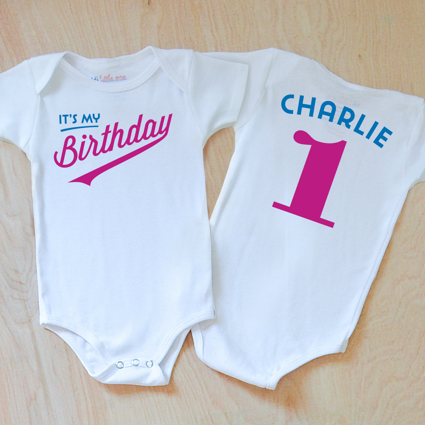 Little League Personalized Birthday Onesie