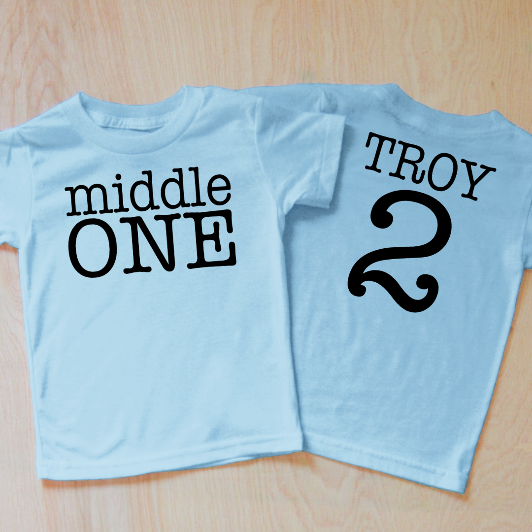 First One, Middle One Kids T-Shirt