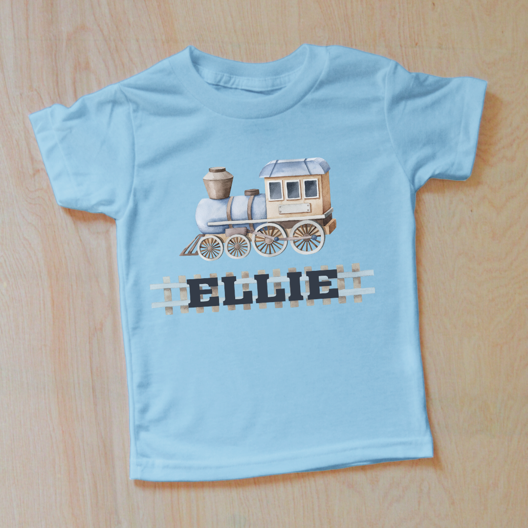 Transportation Enthusiasts Personalized Kids T-shirt