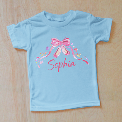 Ballerina Dancer Personalized Kids T-shirt