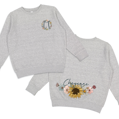 Classic Retro Sunflower Crewneck Sweatshirt