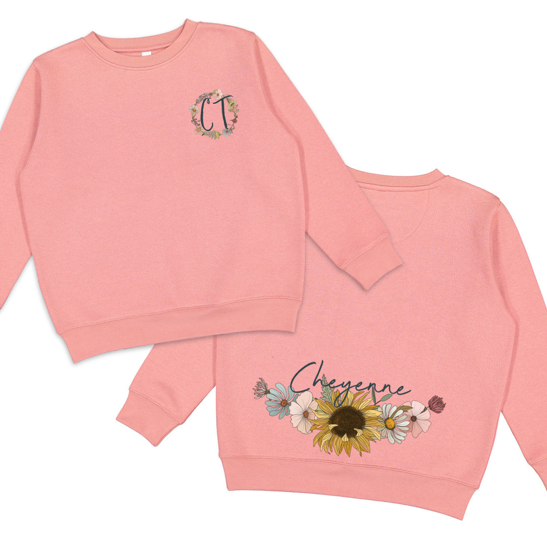 Classic Retro Sunflower Crewneck Sweatshirt