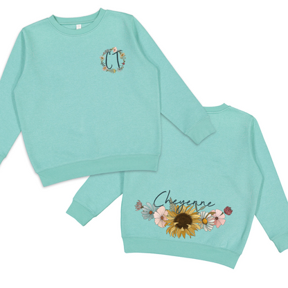 Classic Retro Sunflower Crewneck Sweatshirt