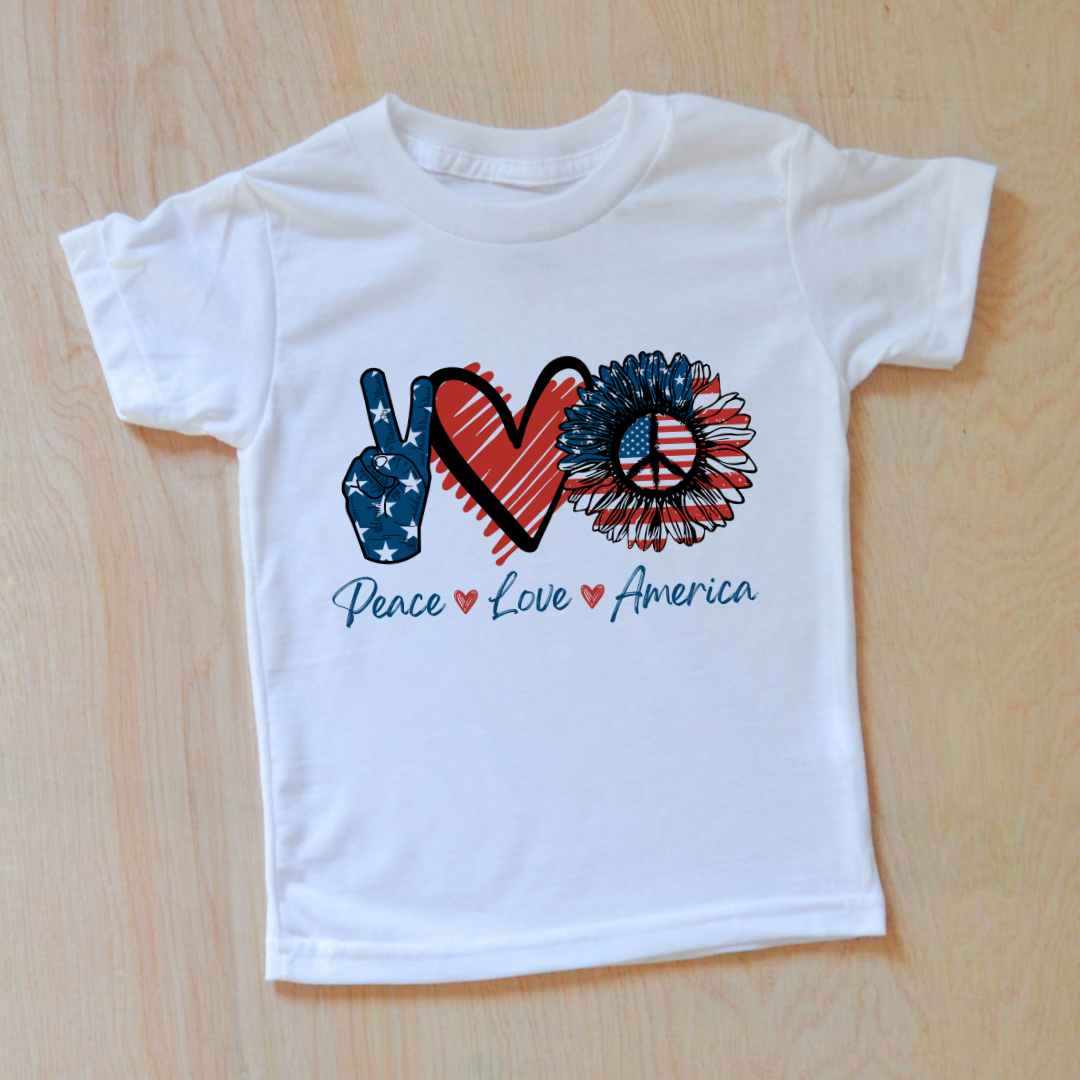 Good Vibes Peace Love America T-Shirt