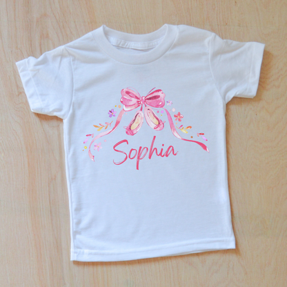 Ballerina Dancer Personalized Kids T-shirt